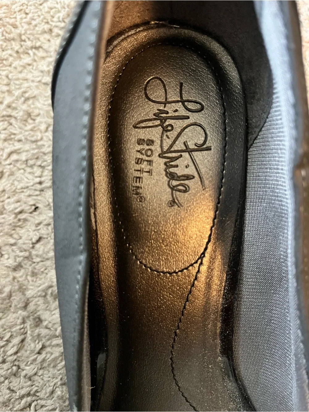 LifeStride Juliana Gray Patent Wedge Pumps Size 11W